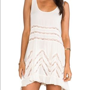 Free People Voile and Lace slip dress in white